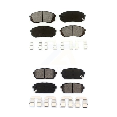 Sim Front Rear Semi-Metallic Brake Pads Kit For 2007-2012 Kia Rondo KSM-100106